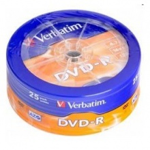  DVD-R Verbatim 4.7Gb 16x Cake Box (25) (43730)