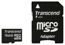   microSDHC 16Gb class10 + adapter Transcend (TS16GUSDHC10)