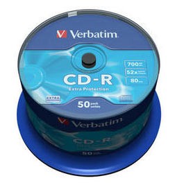 Диск CD-R Verbatim 700Mb 52x Cake Box DataLife (50шт) 43351