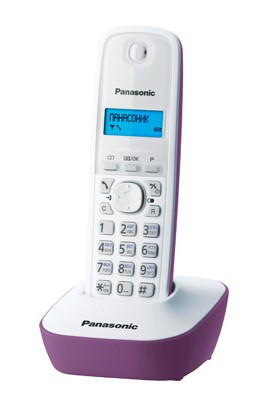 Р/Телефон Dect Panasonic KX-TG1611RUF фиолетовый/белый