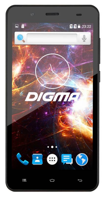 Смартфон Digma S504 3G Vox 8Gb черный моноблок 3G 2Sim 5" 480x854 Android 5.1 5Mpix WiFi BT GPS GSM9