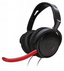 Наушники с микрофоном Philips SHG7980/10 черный/красный (2м) мониторы (оголовье)