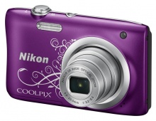 Фотоаппарат Nikon CoolPix A100 фиолетовый/рисунок 20.1Mpix Zoom5x 2.7" 720p 25Mb SDXC CCD 1x2.3 IS e