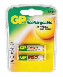 Аккумулятор GP Rechargeable NiMH 85AAAHC 850mAh AAA (2шт. уп)