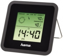 Погодная станция Hama TH50 термометр/гигрометр/часы/прогноз погоды 8х1.2х8см