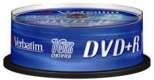 Диск DVD+R Verbatim 4.7Gb 16x Cake Box (25шт) 43500