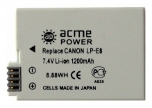 Аккумулятор для фотокамеры AcmePower AP-LP-E8 1100mAh 7.4V Li-Ion