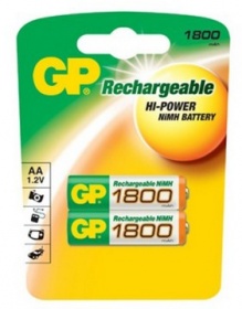 Аккумулятор GP Rechargeable NiMH 180AAHC 1800mAh AA (2шт. уп)