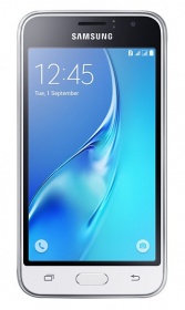 Смартфон Samsung Galaxy J1 (2016) SM-J120F 8Gb белый моноблок 3G 4G 2Sim 4.5" 480x800 Android 5.1 5M