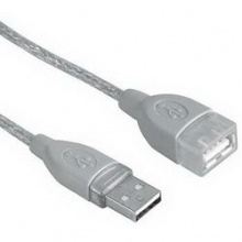 Кабель Hama H-45040 USB 2.0 A-A (m-f) удлинительный 3.0 м 1зв серый