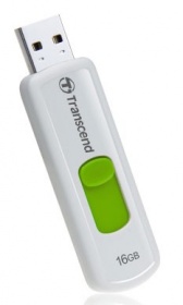 Флеш Диск Transcend 16Gb JetFlash 530 TS16GJF530 USB2.0 белый/зеленый