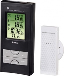 Метеостанция Hama H-92659 EWS-165 термометр внутр./внеш.(-20 С)/часы календарь черный