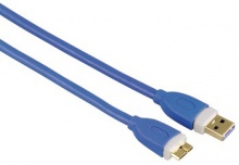 Кабель Hama H-39682 USB 3.0 A-micro B (m-m) 1.8 м  экран. 5 Гбит/с не для USB 2.0 3зв синий