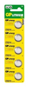 Батарея GP Lithium CR2016 (5шт. уп)