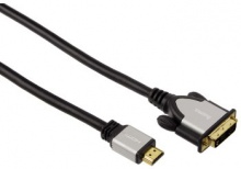 Кабель Hama H-54533 HDMI - DVI/D (m-m) позолоченные штекеры 1.8 м ферритовый фильтр 5зв черный