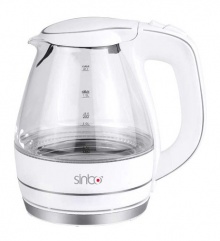 Чайник Sinbo SK 7307 белый 1.5л. 2000Вт (корпус: стекло)