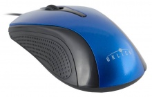 Мышь Oklick 215M черный/синий оптическая (800dpi) USB (2but)