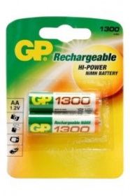 Аккумулятор GP Rechargeable NiMH 130AAHC 1300mAh AA (2шт. уп)