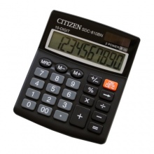 Калькулятор бухгалтерский Citizen SDC-810BN черный 10-разр. %