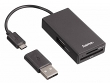  USB 2.0 Hama OTG Hub/Card/microUSB :2 