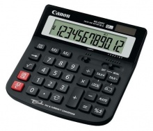 Калькулятор Canon WS-220 TC, 12 разр., настольный, налоги и валюта, горизонтальный дизайн, черный