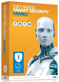ПО Eset NOD32 Smart Security Family - лицензия на 1 год на 5ПК (NOD32-ESM-NS(BOX)-1-5)