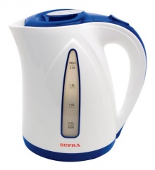 Чайник Supra KES-2004 синий/белый 2л. 2200Вт (корпус: пластик)