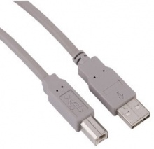 Кабель Hama H-29195 USB 2.0 A-B (m-m) 5.0 м серый