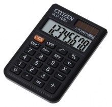 Калькулятор карманный Citizen SLD-100N черный 8-разр. 2-е питание, SQRT, %