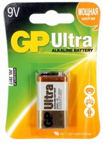 Батарея GP Ultra Alkaline 1604AU 6LR61 9V (1шт. уп)