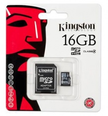 Флеш карта microSDHC 16Gb class4 Kingston (SDC4/16GB)