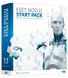 ПО ESET NOD32 START PACK- базовый комплект безопасности компьютера,  лицензия на 1 год на 1ПК, BOX