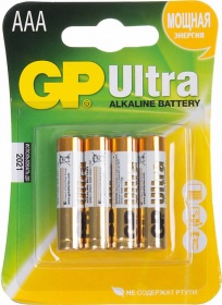 Батарея GP Ultra Alkaline 24AU LR03 AAA (4шт. уп)