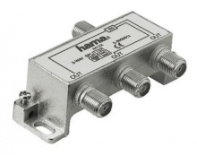 Антенный разветвитель Hama H-44124 (КРАБ) 1->3 F-штекер (f) 5-860 МГц 75 Ом металл