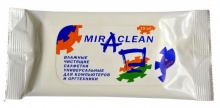 Салфетки Miraclean (24114), Влажные салфетки для компьютеров и оргтехники (15 шт.), в мягкой упаковк