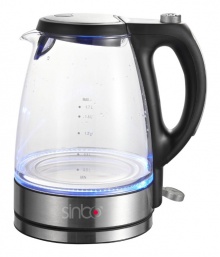 Чайник Sinbo SK 2393B черный 1.7л. 2000Вт (корпус: стекло)
