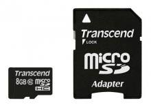 Флеш карта microSDHC 8Gb class10 Transcend (TS8GUSDHC10)