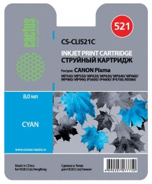   Cactus CS-CLI521C   Canon MP540, MP550, MP620, MP630, MP640, MP660 (446