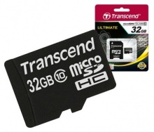   microSDHC 32Gb Class10 Transcend TS32GUSDHC10 + adapter