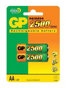  GP Rechargeable NiMH 250AAHC 2500mAh AA (2. )