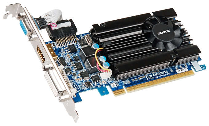 GIGABYTE GeForce GT 610 810Mhz PCI-E 2.0 2048Mb 1333Mhz 64 bit DVI HDMI HDCP