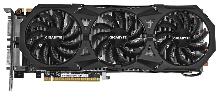 GIGABYTE GeForce GTX 980 1178Mhz PCI-E 3.0 4096Mb 7000Mhz 256 bit 2xDVI HDMI HDCP